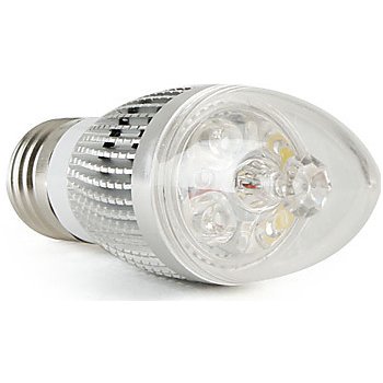 LED Light LED žárovka svíčka E27 3W bílá čistá