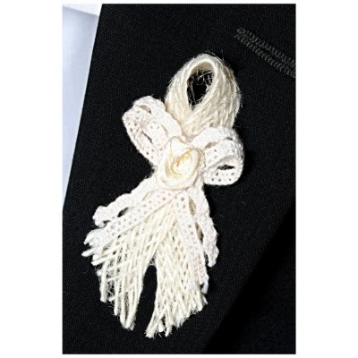 Svatební mašlička malá ze světlé juty – Hledejceny.cz