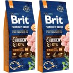 Brit Premium by Nature Senior S-M Chicken 2 x 15 kg – Hledejceny.cz