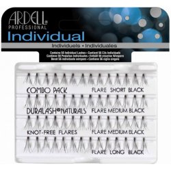 Ardell Refectocil Individuals Trsové řasy Knot Free Black 56 ks - 14 ks short 28 ks medium 14 ks long