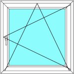 Aluplast Plastové okno Ideal 4000 Otevírací a Sklopné 50x130 Bílá - Bílá – Zboží Mobilmania