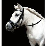 HKM Uzdečka kožená černá – Zboží Mobilmania