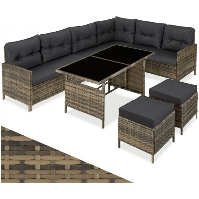 tectake 406515 ratanová sestava barletta přírodní – Zboží Mobilmania