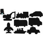 Teddies Škrabací obrázek 8ks výřez duhový dopravní prostředky – Hledejceny.cz