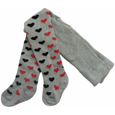 Kojenecké punčocháče BIO bavlna šedý melír Srdce Světle šedý melír – Hledejceny.cz