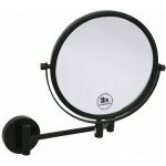 Sapho X ROUND BLACK XR006B kosmetické zrcátko závěsné černá – Zboží Dáma