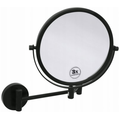 Sapho X ROUND BLACK XR006B kosmetické zrcátko závěsné černá – Zboží Dáma