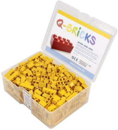 Q-bricks UNICOLOR žluté kostky 300 ks