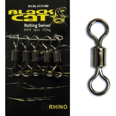 Black Cat Obratlík Rolling Swivel vel.4 135kg 5ks – Hledejceny.cz