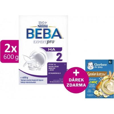 BEBA EXPERTpro HA 3 3 x 550g + GERBER Mléčná kaše pšenično-ovesná banán a hruška 200 g – Zboží Dáma