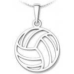 Auronitens Stříbrný přívěsek volejbalový míč PA1397 – Zboží Dáma