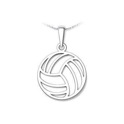 Auronitens Stříbrný přívěsek volejbalový míč PA1397 – Zboží Dáma