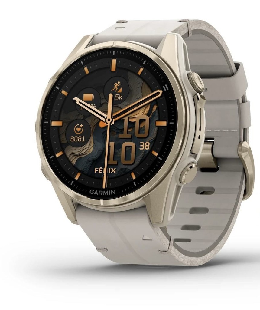 Garmin Fenix 8 AMOLED 43mm Sapphire Gold/Gray Leather Strap 010-02903-40 na Heureka.cz