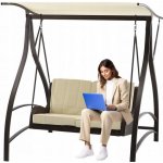 Pro-Tech shop KRE3132 Zahradní houpačka z technoratanu - hnědá prémium 166x130x170cm 62066 – Sleviste.cz