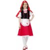 Dětský karnevalový kostým Červená Karkulka s šátkem a zástěrou