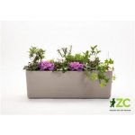 Samozavlažovací truhlík Plastia BERBERIS 80 komplet set taupe-slonová kost – Zboží Dáma