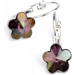 Swarovski Elements Flower dětské stříbrné visací fialové kytičky květinky 31080.3 Lilac Shadow fialová vínová bordó růžovo zlatá duhová – Hledejceny.cz