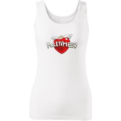 Tričko s potiskem Srdce dámské Bílá – Sleviste.cz