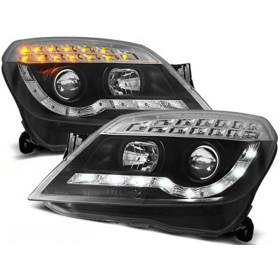 Přední světlomety, světla, lampy Opel Astra H, 2004-2009, LED Daylight, černé black + LED blinkr | Zboží Auto