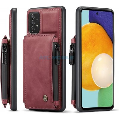 Pouzdro CaseMe Samsung Galaxy A52 SM-A525, A52 5G SM-A526, A52s 5G SM-A528B s peněženkou červené – Zboží Mobilmania