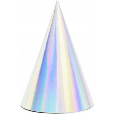 Narozeninové čepice Party Deco opalizující 10 cm 6 ks – Zboží Dáma