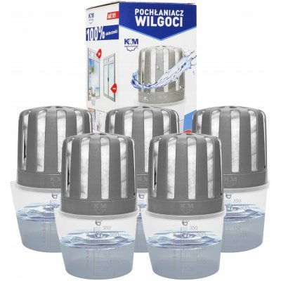 K&M 5x Pohlcovač vlhkosti odvlhčovač vzduchu do domu + 5 x 280 g – Sleviste.cz