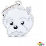 My Family WEST HIGHLAND TERRIER gravírovateľný přívěsek 2,6 x 2,7 cm – Zboží Dáma