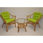 Axin Trading Ratanová sedací souprava Subaliu, světle zelený melír – Sleviste.cz