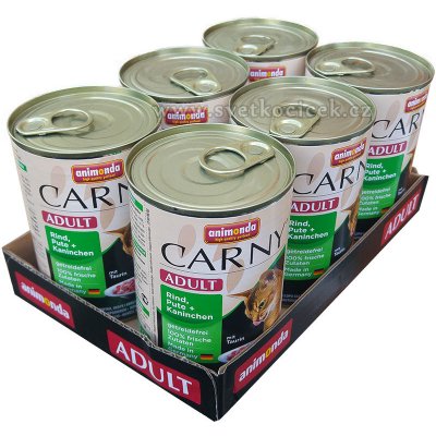 Carny Adult hovězí krůta & králík 6 x 400 g