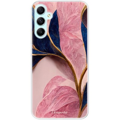 Pouzdro iSaprio - Pink Blue Leaves Samsung Galaxy A34 5G