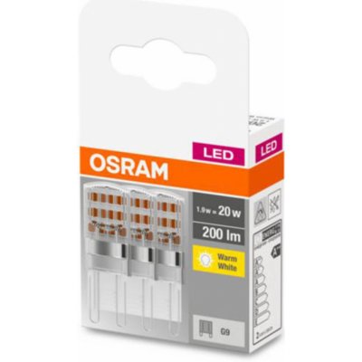 Osram LED žárovka s paticí G9 1,9W 2 700K čirá 3 kusy 4058075450042 – Zbozi.Blesk.cz