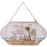 Cedule plechová 310x160mm, na zavěšení, Herbs – Hledejceny.cz
