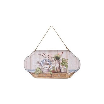 Cedule plechová 310x160mm, na zavěšení, Herbs – Hledejceny.cz