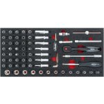 Vigor Gola sada s nástrčnými klíči ve vložce do dílenských vozíků 1/4" - V4971 – Zboží Mobilmania