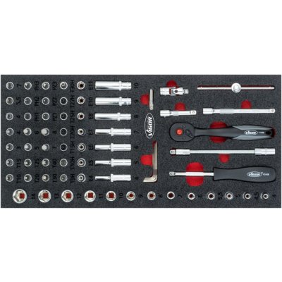 Vigor Gola sada s nástrčnými klíči ve vložce do dílenských vozíků 1/4" - V4971 – Zboží Mobilmania