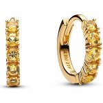 Pandora Pozlacené kruhy se žlutými krystaly Timeless Shine 263849C01 – Zboží Mobilmania