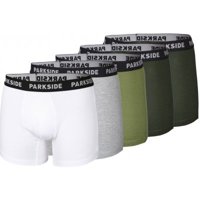 Parkside Pánské boxerky, 5 kusů šedá/zelená/bílá – Zboží Dáma