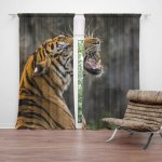Sablio Závěs Řvoucí tygr: 2ks 140x250cm – Hledejceny.cz