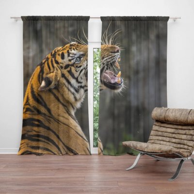 Sablio Závěs Řvoucí tygr: 2ks 140x250cm – Hledejceny.cz