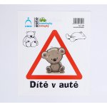 Arch informační samolepka Dítě v autě-batole medvídek 150x175mm