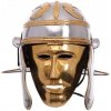 Karnevalový kostým Lord of Battles Římská helma jízdy s mosaznou obličejovou maskou