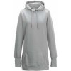 Dámská mikina Just Hoods dámská delší mikina Longline Heather Grey