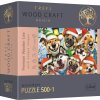 Puzzle Trefl Wood Craft Origin Vánoční psi dřevěné 501 dílků