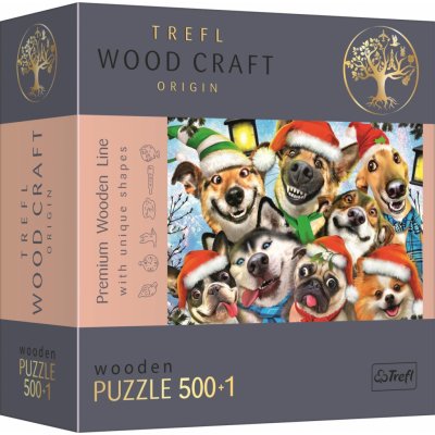 Trefl Wood Craft Origin Vánoční psi dřevěné 501 dílků – Zboží Mobilmania