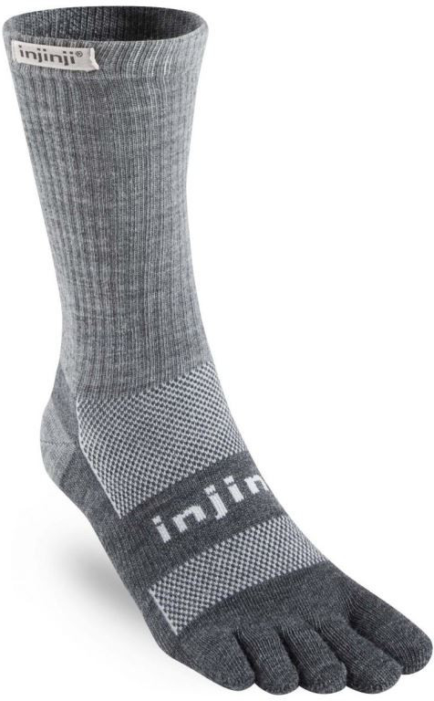 Injinji OUTDOOR Midweight Mini-Crew NuWool prstové ponožky charcoal