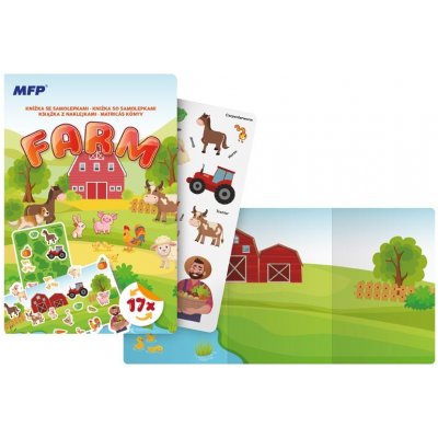 MFP 1032392 samolepková kniha farma 17 samolepek – Zboží Mobilmania