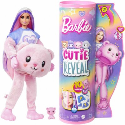 Barbie Cutie Reveal Pastelová edice Medvídek – Zboží Dáma