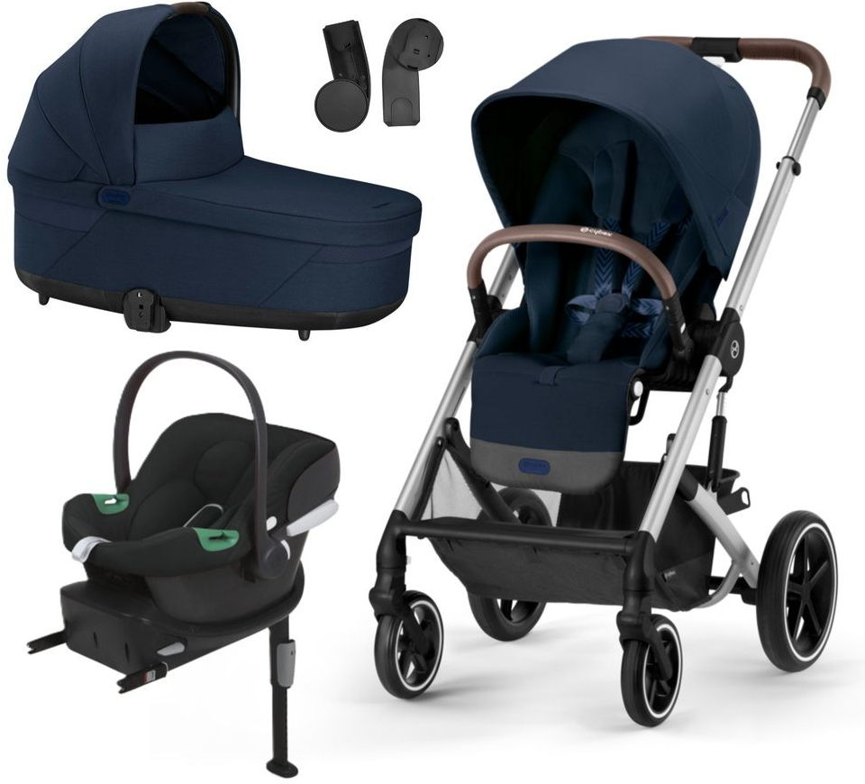 Cybex SET 5v1 Balios S Lux 2024 + Cot S Lux + Aton B2 i-Size + báze One + adaptéry Ocean Blue