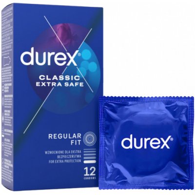 Durex Classic Extra Safe Regular Fit kondomy 12 ks – Zboží Mobilmania