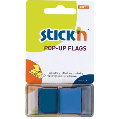 Záložky PopUp 45x25mm průhledné popisovatelné modré – Hledejceny.cz
